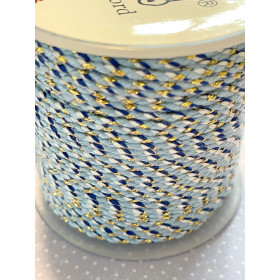 Cordon tressé et fil métallisé doré 1.5mm coloris C26