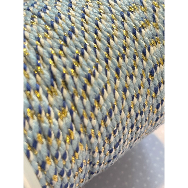 Cordon tressé et fil métallisé doré 1.5mm coloris C26