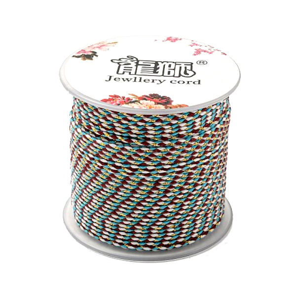 Cordon tressé et fil métallisé doré 1.5mm coloris C28