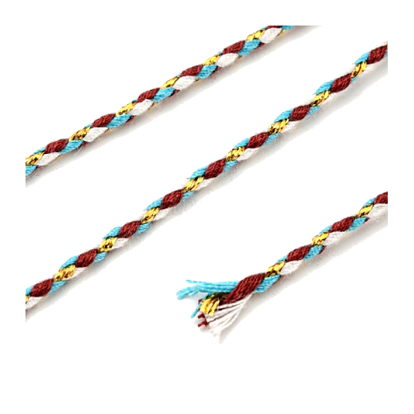 Cordon tressé et fil métallisé doré 1.5mm coloris C28