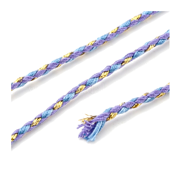 Cordon tressé, fil métallisé doré 1.5mm coloris C19
