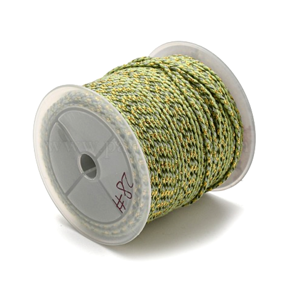 Cordon tressé, fil métallisé doré 1.5mm coloris C27
