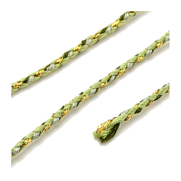 Cordon tressé, fil métallisé doré 1.5mm coloris C27