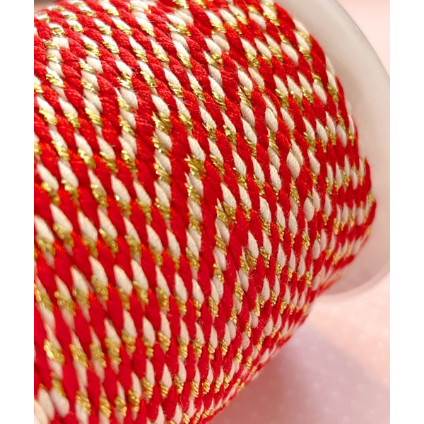 Cordon tressé, fil métallisé doré 1.5mm coloris C24