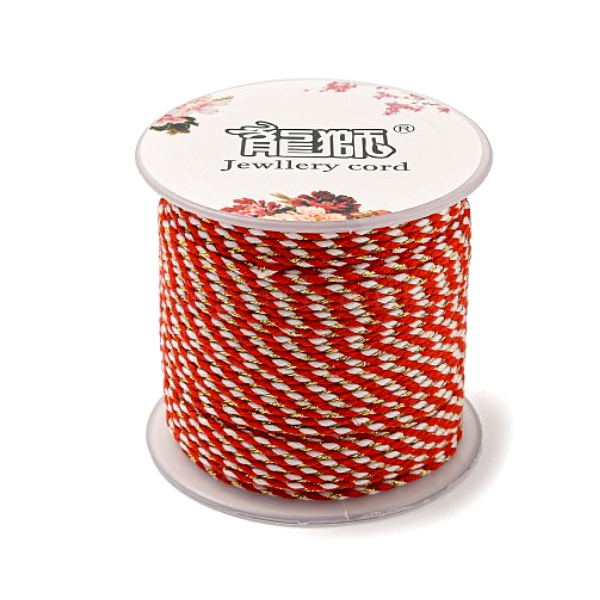 Cordon tressé, fil métallisé doré 1.5mm coloris C24