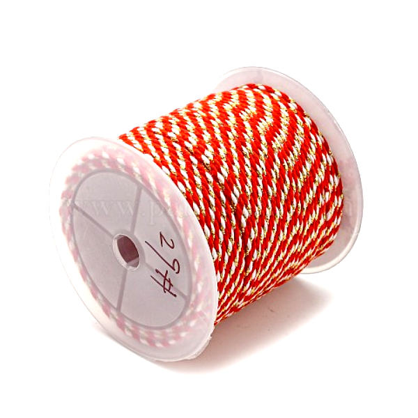 Cordon tressé, fil métallisé doré 1.5mm coloris C24