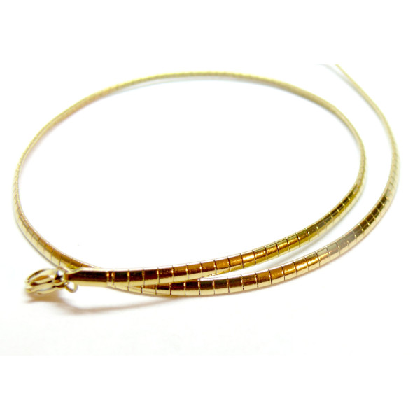 Collier 45cm, maille Anglaise 3 par 1mm,  Acier Inoxydable 304 finition Doré, Placage IONIQUE