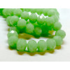 Perles Rondelles 10 par 8mm, Verre Facettée coloris Vert pastel
