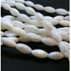 Perles forme Grain de Riz 11 par 5mm, Nacre coloris Crème