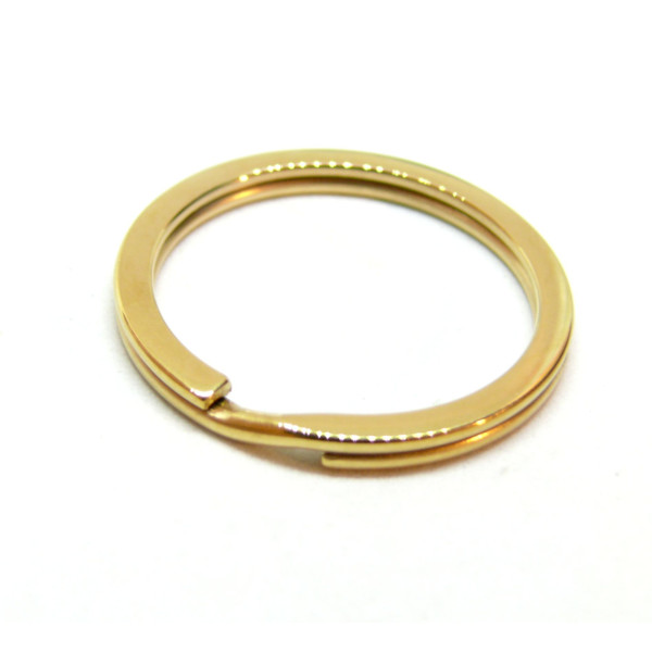 Anneau Porte Clés, Porte Clefs 25mm, Acier Inoxydable finition Doré, Placage IONIQUE