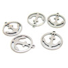 Pendentifs, Ancre marine 14mm, Acier Inoxydable 304, finition Argenté
