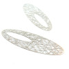 Estampes, Pendentifs Ovale 70mm, laiton finition Argent Platine