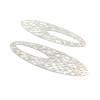 Estampes, Pendentifs Ovale 70mm, laiton finition Argent Platine