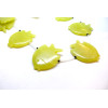 Perle, pendentif POISSON 32mm,  Jade Citron