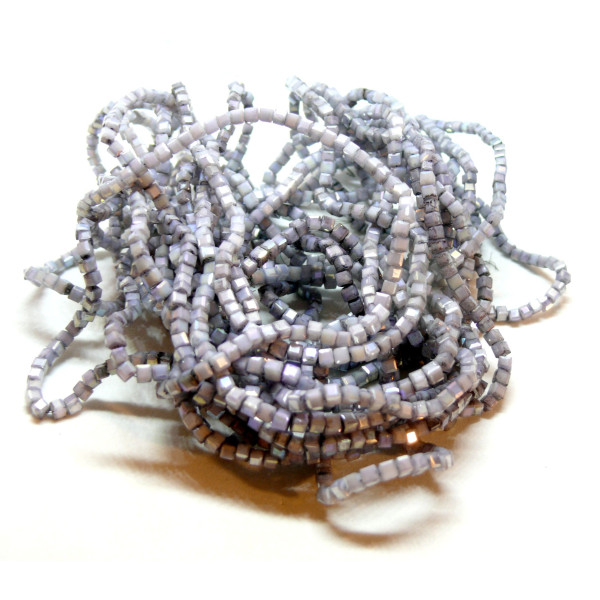 Perles Cubes verre 2.5mm, facettées irisées, coloris 05B