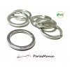 Anneaux Porte Cles, Porte Clefs 25mm, metal couleur ARGENT PLATINE