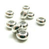 Perles stoppeur 10 par 5mm, Acier Inoxydable  316, finition Argenté