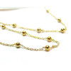 Chaine, maille bille 3mm, Acier Inoxydable 304, finition Doré, Placage IONIQUE