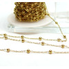 Chaine, maille bille 3mm, Acier Inoxydable 304, finition Doré, Placage IONIQUE