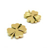Pendentifs trèfle 10mm, Acier Inoxydable 316, finition Doré à l'or fin 18K, Placage IONIQUE
