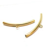 Bélières Tube 30mm, Acier Inoxydable 304, finition Doré à l'or fin 18K, Placage IONIQUE