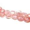 Perles forme Goutte 13 par 6mm, trou transversale Quartz Cerise