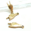 Pendentif Geste Main " I love you ", Acier Inoxydable 304, finition Doré