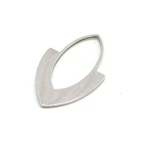 Pendentifs Géométrique, Marquise 33 mm, Acier Inoxydable finition Argenté