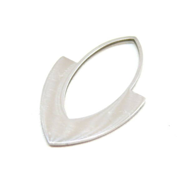 Pendentifs Géométrique, Marquise 33 mm, Acier Inoxydable finition Argenté