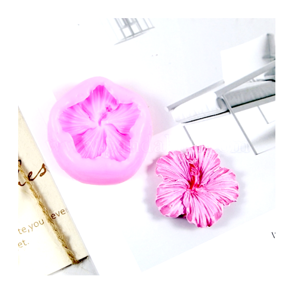 Moule en Silicone, Fleurs d' hibiscus utilisation  RESINE, Bougie....
