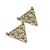 Connecteurs, Triangle 35 par 20 mm Laiton finition Bronze