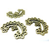 Pendentifs, muti connecteurs Volutes retro, laiton finition Bronze