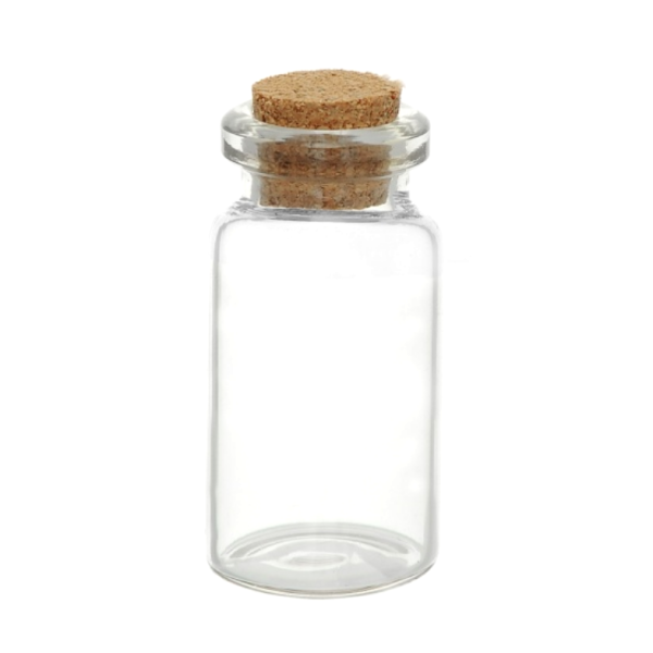 Flacons mini fiole en verre 40 par 18mm avec bouchon en liège