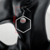 Supports de Boucles d'oreille 12 mm , avec Crochet et Hexagone, Acier Inoxydable 304, finition ARGENT