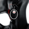 Supports de Boucles d'oreille 12 mm, avec Crochet et Ovale, Acier Inoxydable 304, finition ARGENT