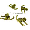 Lot de 20 breloques Pendentif chat métal couleur bronze P10991