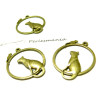 10 breloques le chat et la sourir bronze ref 2D1754
