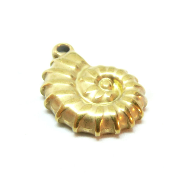 Pendentifs Coquillage 3D, Acier Inoxydable 304 finition Doré