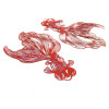 Estampes filigrane, Poissons Japonais 48mm, Acier Inoxydable coloris Rouge