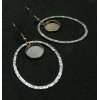 Supports de Boucles d'oreille 12 mm, avec Crochet et Ovale, Acier Inoxydable 304, finition ARGENT