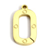 Pendentifs Ovale 17mm, Acier Inoxydable 304, finition Doré Placage IONIQU