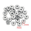 Perles Intercalaires, Rondelles Travaillées 5mm, Acier Inoxydable 304, finition Argenté