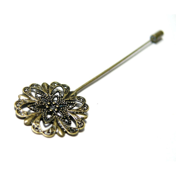 Epingle à chapeau ou broche couleur bronze