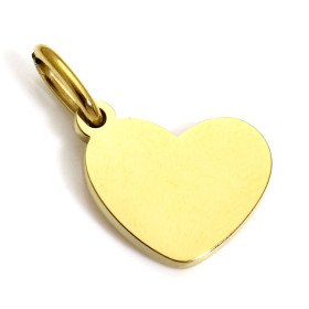 Pendentif, Médaillon avec anneau 17mm, Acier Inoxydable 304, finition Doré