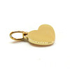 Pendentif, Médaillon Coeur avec anneau 18mm, Plaque à personnaliser avec poinçons, Acier Inoxydable 304, finition Doré IONIQUE