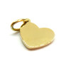 Pendentif, Médaillon Coeur avec anneau 18mm, Plaque à personnaliser avec poinçons, Acier Inoxydable 304, finition Doré IONIQUE