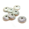 Perles Intercalaires Rondelles 10x3mm – Laiton Finition Argent Antique