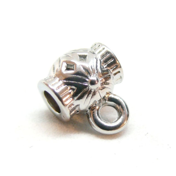 Bélière Boho Chic , Acier Inoxydable 304 en finition Argent