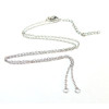 Colliers Princesse Réglable avec accroche,  maille 1.5 mm, Acier Inoxydable 304 finition Argenté