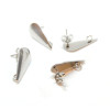 Boucles d'oreilles, Puce Goutte 20mm, avec anneau d'attache et embouts, Acier inoxydable 304, finition Argenté
